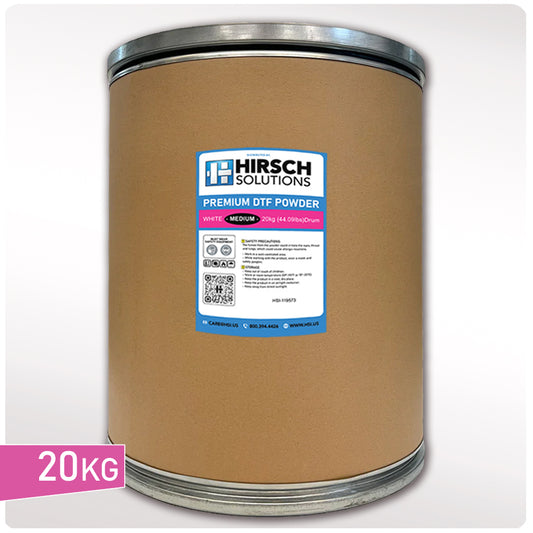 Hirsch Premium White DTF Powder - Medium - 20kg Drum