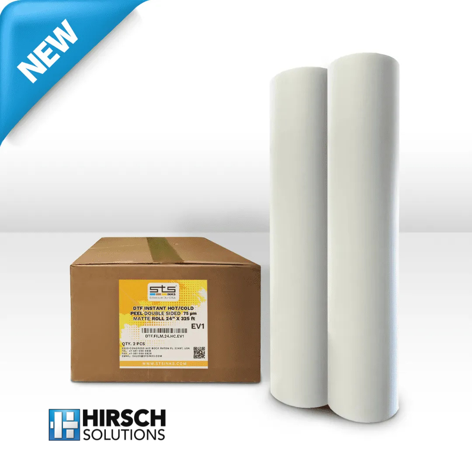 STS Inks 2 Rolls of 24″ DTF Film Instant Hot / Cold Peeling Double Sided Matte (EV1)