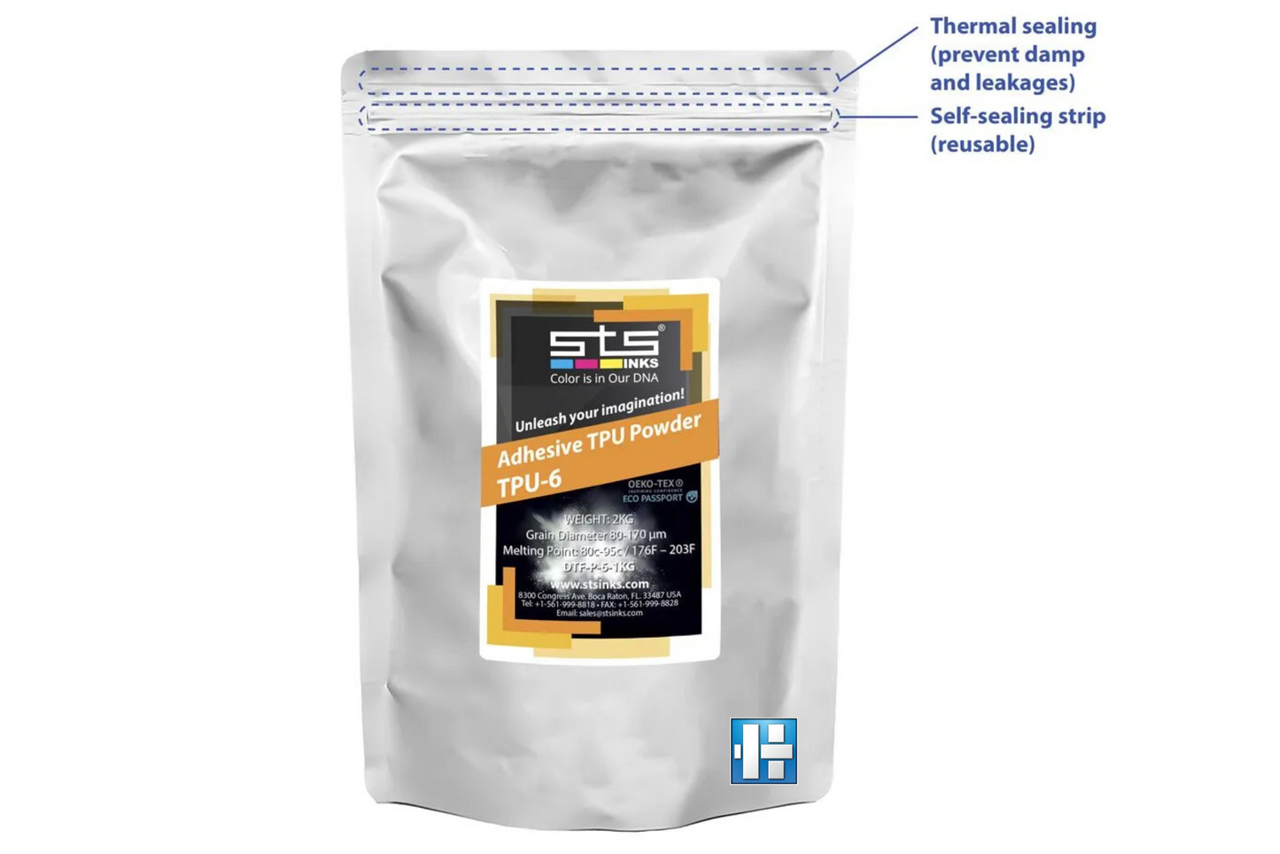 STS Inks P-6 DTF Transfer Low Migration Powder